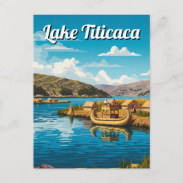 See Titicaca Floating Islands Vintag Postkarte