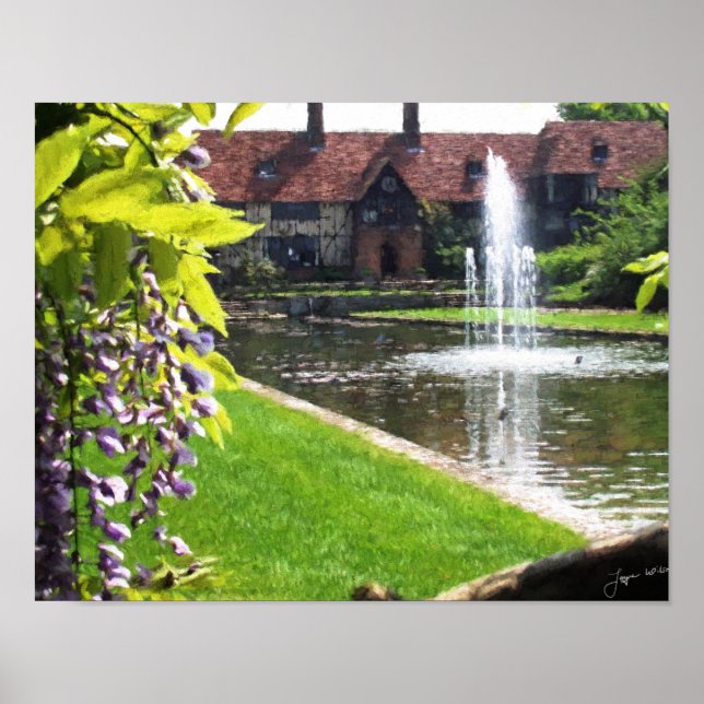 See und Brunnen bei RHS Wisley Poster (Vorne)
