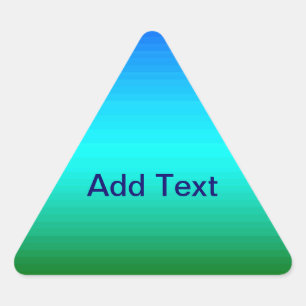 See und Himmel Blau und Grün Dreieckiger Aufkleber