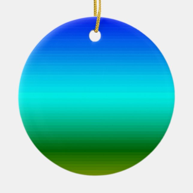 See und Himmel Blau und Grün Keramikornament (Vorne)
