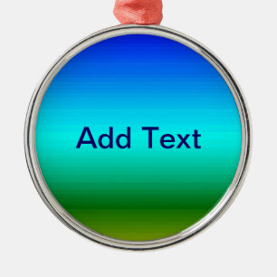 See und Himmel Blau und Grün Silbernes Ornament