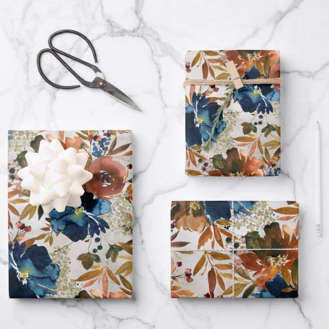 See- und Kaffeepeony Late Season Garden Geschenkpapier Set (Vorderseite)