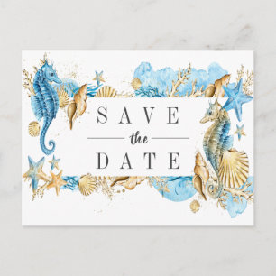 See-und Strand-Sommer Save the Date Wedding Ankündigungspostkarte