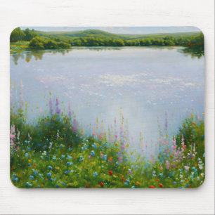 See und Wildblumen Whimsical Art Mouse Pad Mousepad