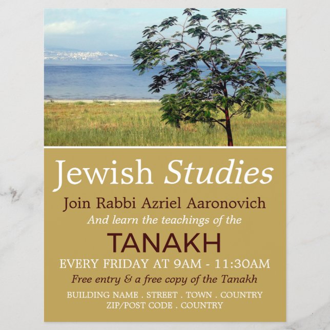 See von Galiläa, Israel, Judentum, jüdische Studie Flyer (Vorne)