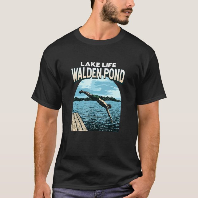 See Walden Teich Schwimmbad Massachusetts schwimme T-Shirt (Vorderseite)