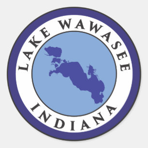 See Wawasee, Indiana Runder Aufkleber