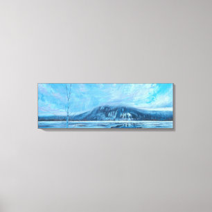 See wilughby auf Eis Vermont Oil Malerei Leinwanddruck