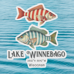 See Winnebago Wisconsin Seefischen Aufkleber