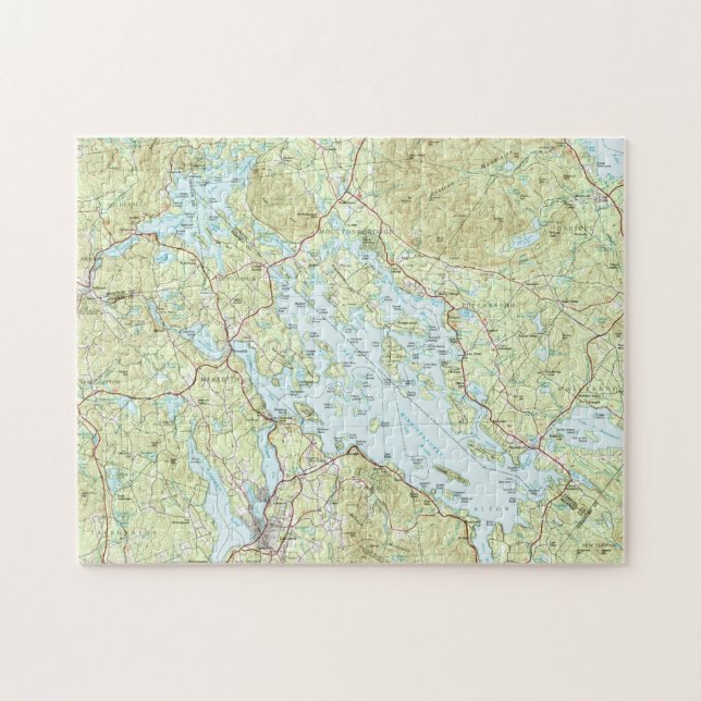 See Winnipesaukee Map (1986) Puzzle (Horizontal)