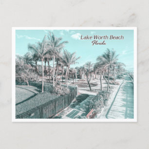 SEE WORTH BEACH - PALM BEACH FLORIDA POSTKARTE