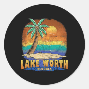 See Worth Florida Vintag beängstigend Souvenir Runder Aufkleber