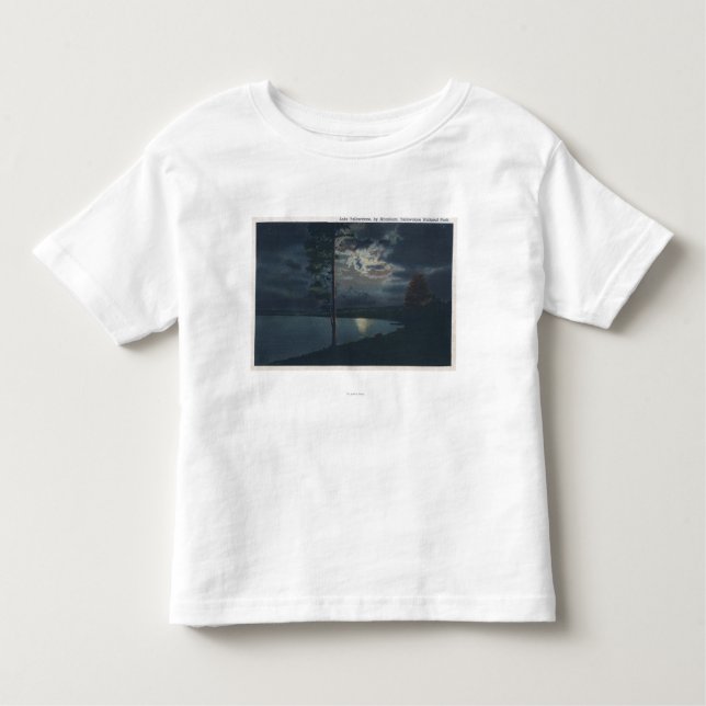 See Yellowstone, WYView von See durch Mondschein Kleinkind T-shirt (Vorderseite)