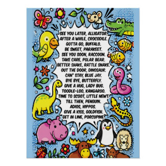 See You Later Alligator Reimposter – Süßes Tier Poster