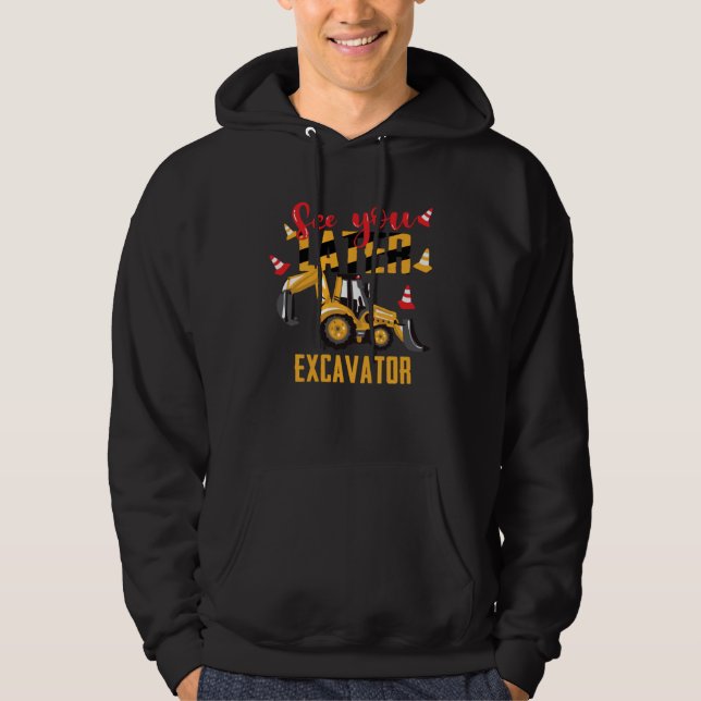 See You Later Excavator Construction Vehicle  Boy Hoodie (Vorderseite)