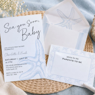 See You Soon Baby Shower is likely a play on words Begleitkarte