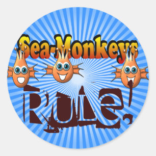 Seeaffen Monkees Entwurf Runder Aufkleber