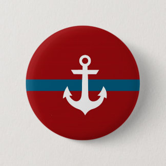 Seeanker-Abzeichen-Knopf - Marine-Blau u. Rot Button