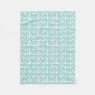 Seeanker-Aweigh hellblaues Fleecedecke
