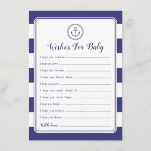 Seeanker-Babyparty-Wünsche für Baby Einladung