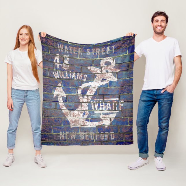 Seeanker beunruhigter Ziegelstein-Familienname Fleecedecke (Beispiel)