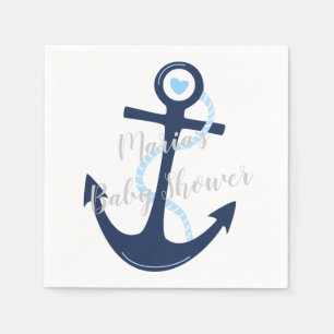Seeanker-Marine-Baby-Duschen-Serviette Serviette