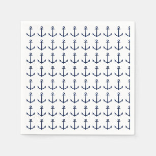 Seeanker-Marine-Blau Serviette