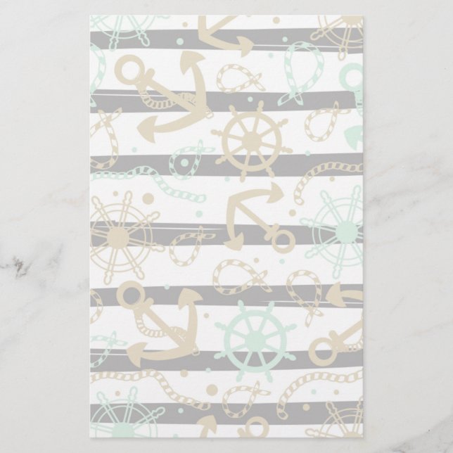 Seeanker-Muster Briefpapier (Vorderseite)