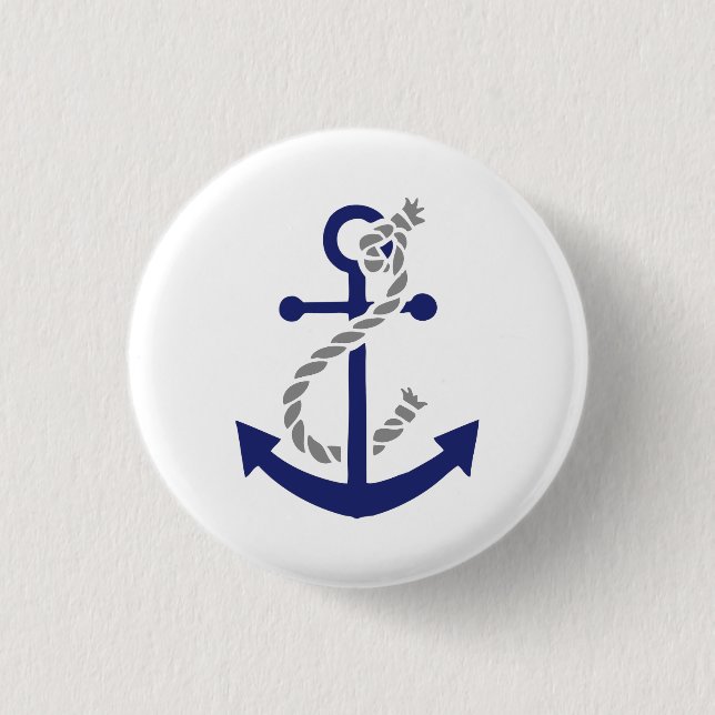 Seeanker und Seil Button (Vorderseite)