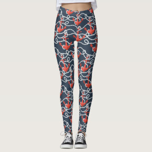 Seeanker und Seil-Muster Leggings