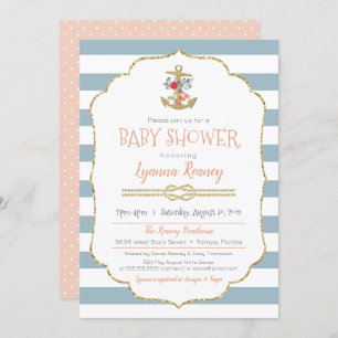 SeeBabyparty-Blumenanker-Einladung Einladung