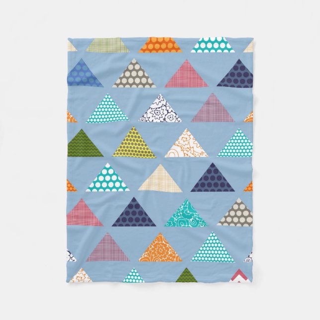 Seebad-Dreieck blau Fleecedecke (Vorderseite)