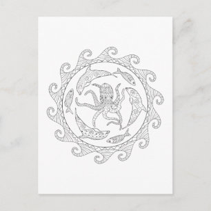 Seebad Erwachsenenfarben Postkarte