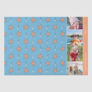 Seebad Stars und Musiknoten Gerne zum Geburtstag F Seidenpapier