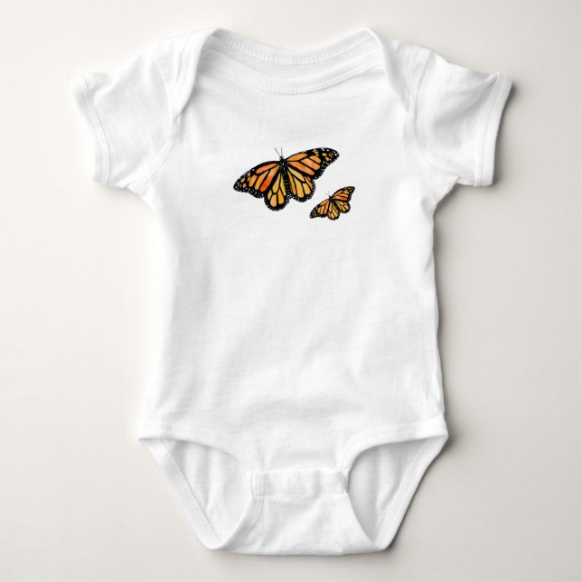 Seebarnschmetterling Wildlife Baby Bodysuit Strampler (Vorderseite)