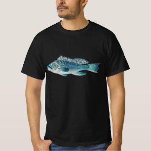 Seebarsch von S.A. Kilbourne, Vintage Fisch T-Shirt