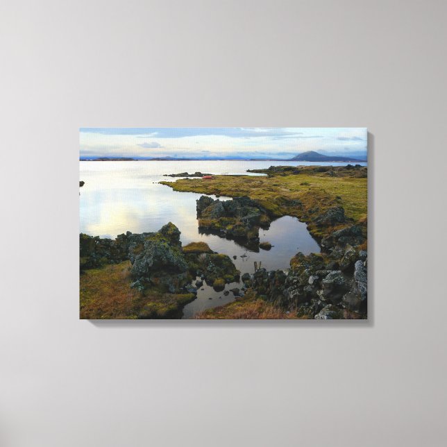 Seeblick auf Myvatn Canvas Print Leinwanddruck (Vorderseite)