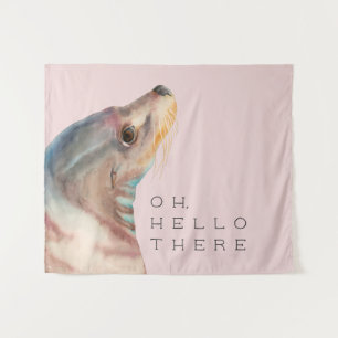 Seeblick Fügen Sie Ihren lustigen Text hinzu Wandteppich