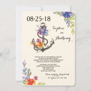 Seebliss-Verlobungs-Einladung Einladung