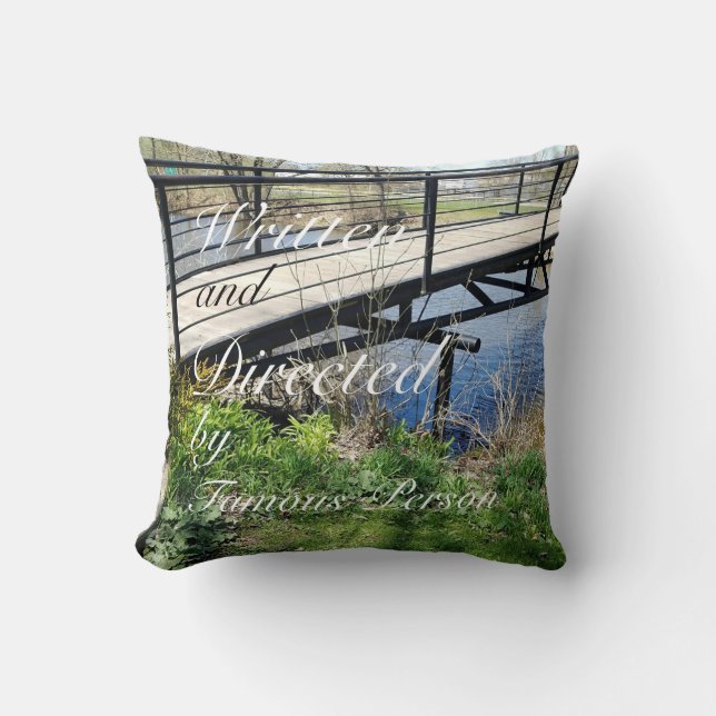 Seebrücke Landschaft werfen Kissen (Vorderseite)