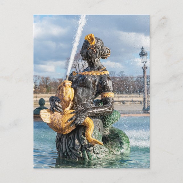Seebrunnen am Platz de la Concorde - Paris Postkarte (Vorderseite)
