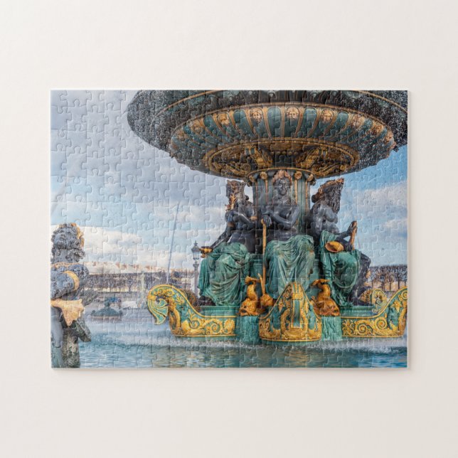 Seebrunnen am Platz de la Concorde - Paris Puzzle (Horizontal)