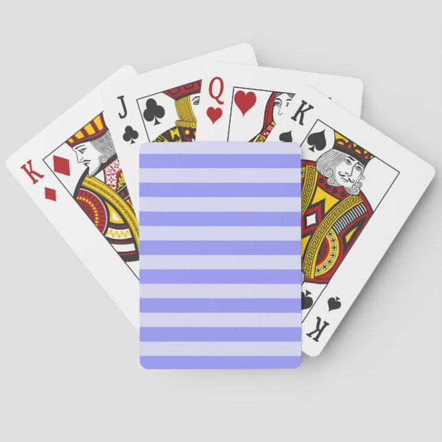 SeeCornflower und blaue Pastellstreifen Spielkarten (Rückseite)