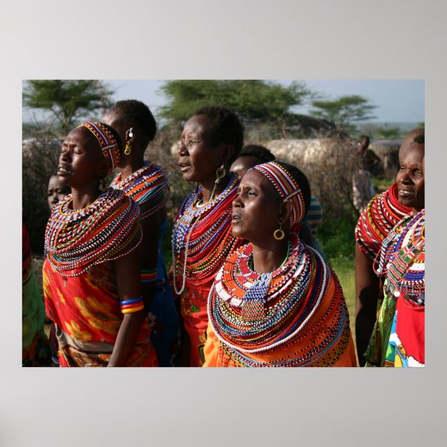 Seed Beads Juwelen aus dem Massai in Kenia Poster (Vorne)