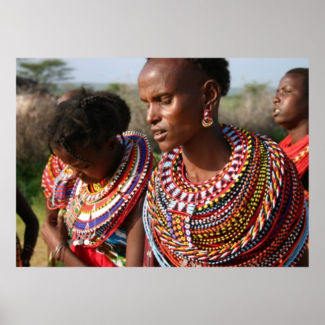 Seed Beads Juwelen aus dem Massai in Kenia Poster (Vorne)