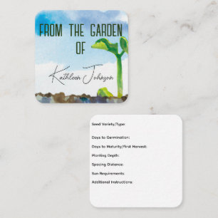 Seed Gardener Business Card Quadratische Visitenkarte