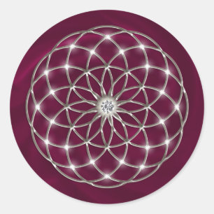 Seed of life - Tube Torus - Flower of life Runder Aufkleber
