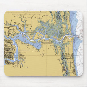 Seediagramm Jacksonvilles FL St Johns mousepad