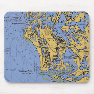 Seediagramm Mousepad Marco Insel-, Florida