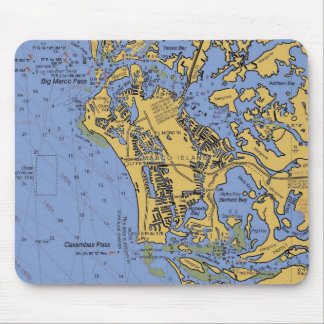 Seediagramm Mousepad Marco Insel-, Florida